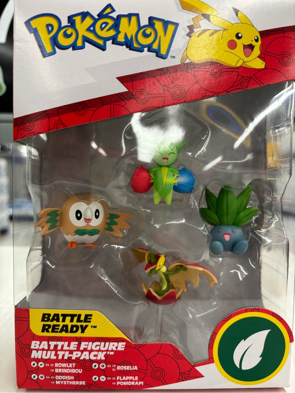 Pokemon Battle Ready Figure Pack - Rowlet, Oddish, Roselia and Flapple